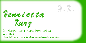 henrietta kurz business card